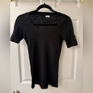 Splendid Black Short Sleeve Top